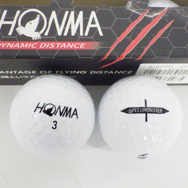 実際に弊社で買取させて頂いた【未使用】HONMA/ホンマ D1・plus・SPEEDMONSTER  DYNAMIC DISTANCE ゴルフボール ホワイト 5スリーブ/計15個 の画像 4枚目