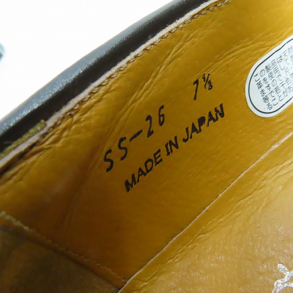 実際に弊社で買取させて頂いたBEAMS HEART/ビームスハート グレインレザー タッセルローファー ダークブラウン/7 1/2の画像 5枚目