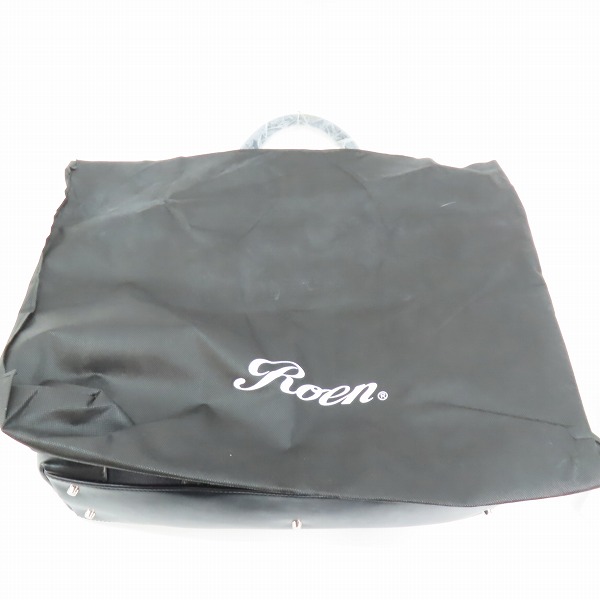 実際に弊社で買取させて頂いた【未使用】Roen/ロエン チェック柄/スカルトートバッグ 牛革×ウール 3R394041の画像 9枚目