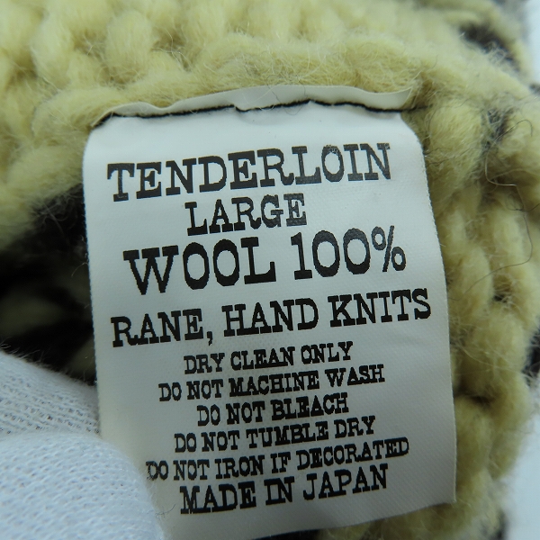 実際に弊社で買取させて頂いたTENDERLOIN/テンダーロイン ウール ジップカーディガン/Lの画像 3枚目