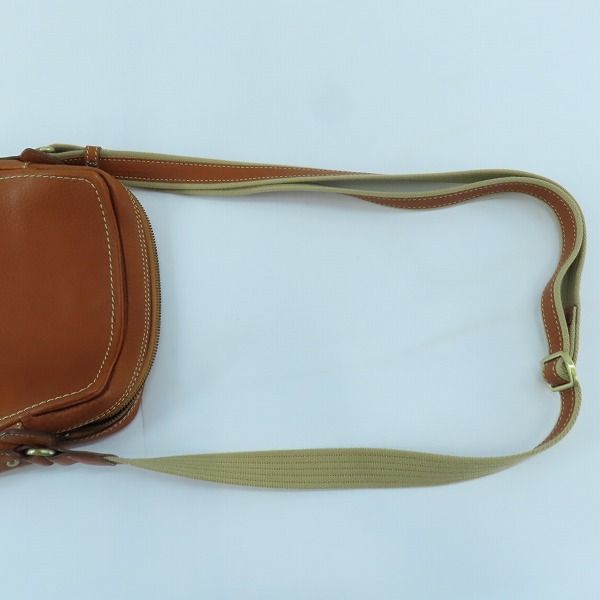 実際に弊社で買取させて頂いた土屋鞄製造所/ツチヤカバン Tone OILNUME/トーンオイルヌメ ジップトップショルダーバッグ/キャメルの画像 5枚目