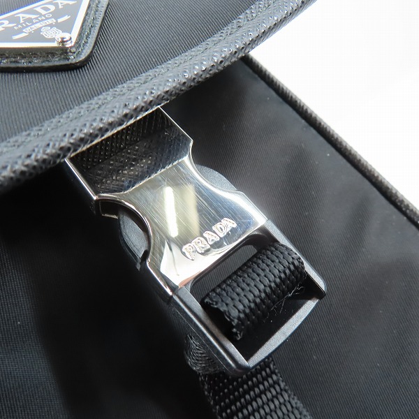 実際に弊社で買取させて頂いたPRADA/プラダ Re-Nylon ナイロン サフィアーノレザー トライアングルロゴ ポーチ フォンケース ショルダーバッグ 2ZH109 の画像 7枚目