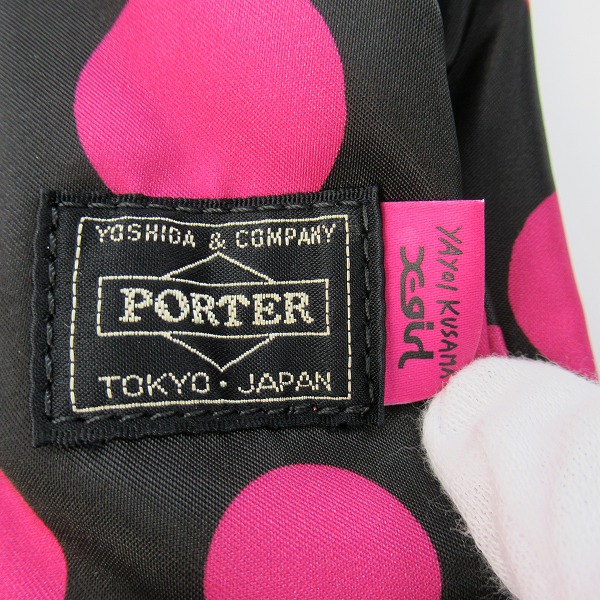 実際に弊社で買取させて頂いたPORTER/ポーター×草間彌生×XLARGE/エックスラージ×x-girl コラボ ドット柄 ショルダーバッグ/ハンドバッグの画像 4枚目