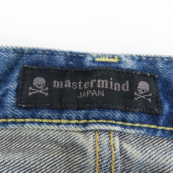 実際に弊社で買取させて頂いたHYSTERIC GLAMOUR×mastermind JAPAN/ヒステリックグラマー×マスターマインド 国旗パッチデニムパンツ 0222AP16/34の画像 3枚目