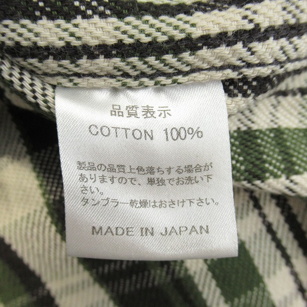 実際に弊社で買取させて頂いたTHE FLAT HEAD/ザフラットヘッド チェック ウエスタンシャツ 40の画像 3枚目