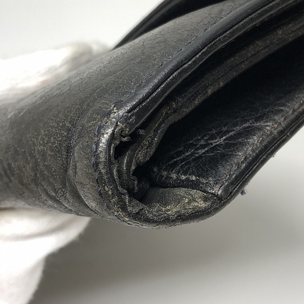 実際に弊社で買取させて頂いたCHROME HEARTS/クロムハーツ WAVE/ウェーブウォレット 長財布/クロスボタンの画像 9枚目