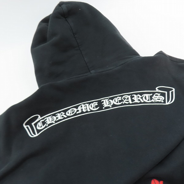 実際に弊社で買取させて頂いた【JPタグ】CHROME HEARTS/クロムハーツ マルチカラー セメタリークロスプリント プルオーバー パーカー Mの画像 8枚目