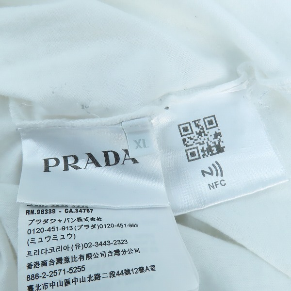 実際に弊社で買取させて頂いたPRADA/プラダ ワッペン Tシャツ/XLの画像 3枚目