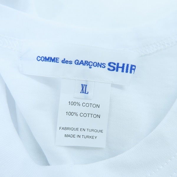 実際に弊社で買取させて頂いたCOMME des GARCONS SHIRT×KAWS/コムデギャルソンシャツ×カウズ ピンク/グリーン プリントTシャツ FH-T004/XLの画像 2枚目