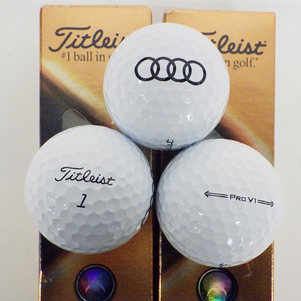 実際に弊社で買取させて頂いた【未使用/オウンネーム】Titleist/タイトリスト PRO V1 ゴルフボール ホワイト 2スリーブ 計6個の画像 1枚目