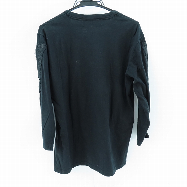 実際に弊社で買取させて頂いたRoen/ロエン スカル ボーン 長袖Tシャツ ブラック 48の画像 1枚目