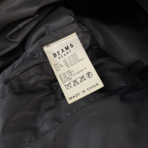 実際に弊社で買取させて頂いたBEAMS HEART/ビームスハート 中綿ジャケット ブラック 42-18-0094-152/Mの画像 4枚目
