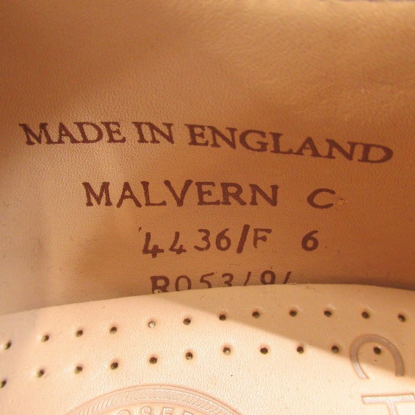 実際に弊社で買取させて頂いたJOSEPH CHEANEY&SON/ジョセフチーニーアンドサンズ MALVERN/マルバーン レザーシューズ 6の画像 5枚目