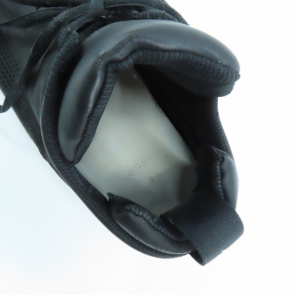 実際に弊社で買取させて頂いたJULIUS/ユリウス 17SS 7D.FEAR 厚底 レザー スニーカーの画像 4枚目