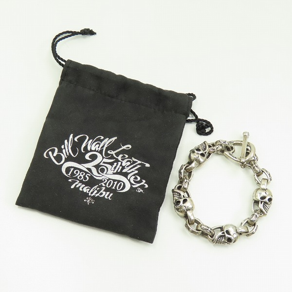 実際に弊社で買取させて頂いたBWL/BILL WALL LEATHER/ビルウォールレザー Immortal Cross Link/G.L.S. w/Skull T-Bar Bracelet/ブレスレットの画像 9枚目