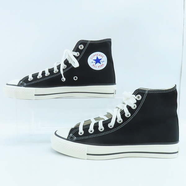 実際に弊社で買取させて頂いたCONVERSE/コンバース 日本製 CANVAS AS J HI キャンバス スニーカー ブラック/8の画像 3枚目