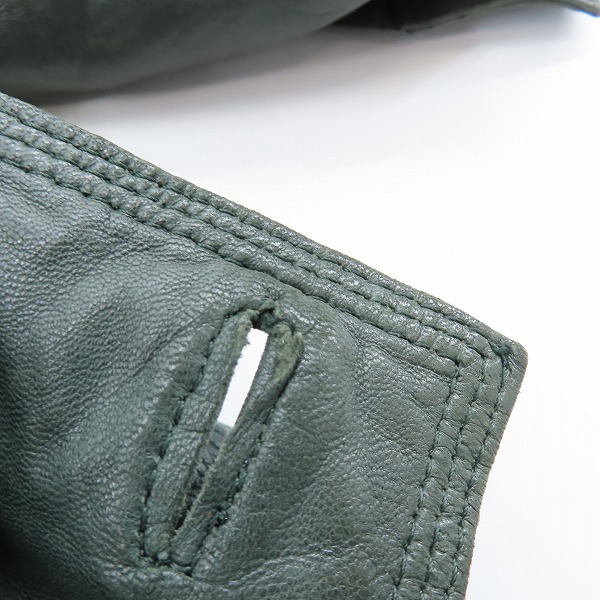 実際に弊社で買取させて頂いたCELINE/セリーヌ ビンテージ 総柄ライナー ラム レザー ブルゾン/46の画像 9枚目