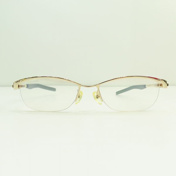 実際に弊社で買取させて頂いた999.9/フォーナインズ メタルブロウ ハーフリム チタン メガネフレーム/S-841T