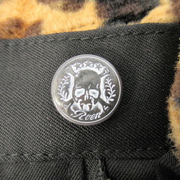 実際に弊社で買取させて頂いたRoen/ロエン レオパード切替 ウール パンツ 70133007 /32の画像 7枚目