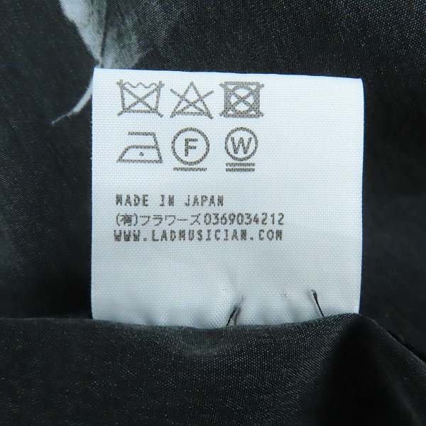 実際に弊社で買取させて頂いたLAD MUSICIAN/ラッドミュージシャン 19AW フェザーリーフ 長袖 ビッグ シャツ 2219-134/46の画像 4枚目