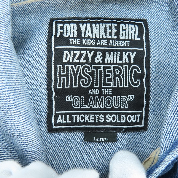 実際に弊社で買取させて頂いたHYSTERIC GLAMOUR/ヒステリックグラマー BADSVILLE デニムジップパーカー 02233AB12/Lの画像 2枚目