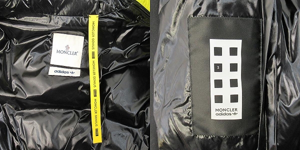 実際に弊社で買取させて頂いた【JPタグ】MONCLERx adidas ORIGINALS /モンクレール×アディダス   ダウンジャケット I2095S1A00012 M2267/1の画像 2枚目