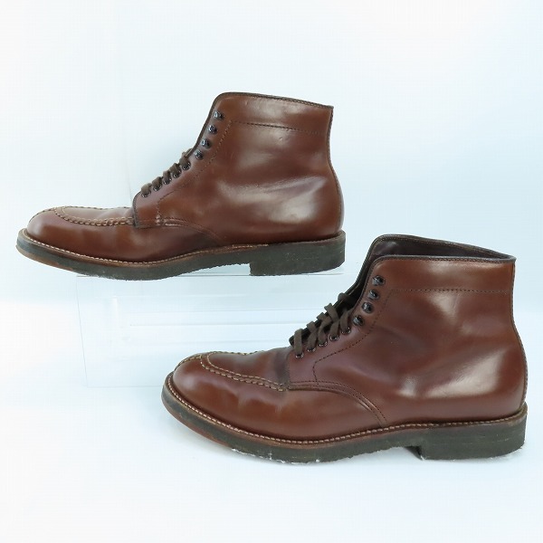 実際に弊社で買取させて頂いたALDEN/オールデン クロムエクセル タンカーブーツ 純正シューツリー付き 45407H/9.5の画像 3枚目