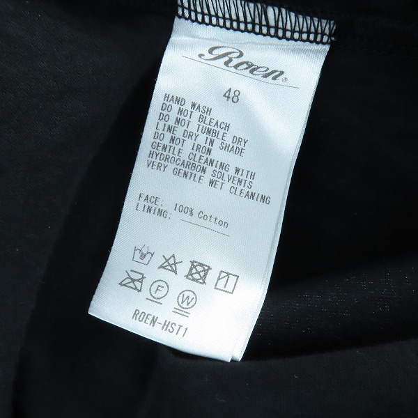 実際に弊社で買取させて頂いたRoen×Disney/ロエン×ディズニー ハロウィン限定 モノクロ ミッキーマウス 吸血鬼 半袖Tシャツ /48の画像 5枚目