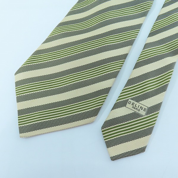 実際に弊社で買取させて頂いたCELINE/セリーヌ ストライプ シルクネクタイの画像 2枚目