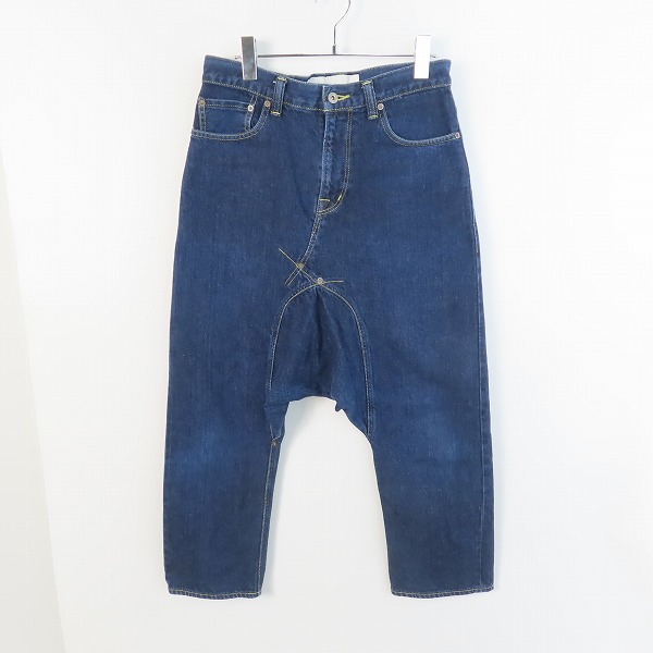 実際に弊社で買取させて頂いたGANRYU/ガンリュウ 15AW セルビッジ サルエルデニムパンツ インディゴ EP-P001 S