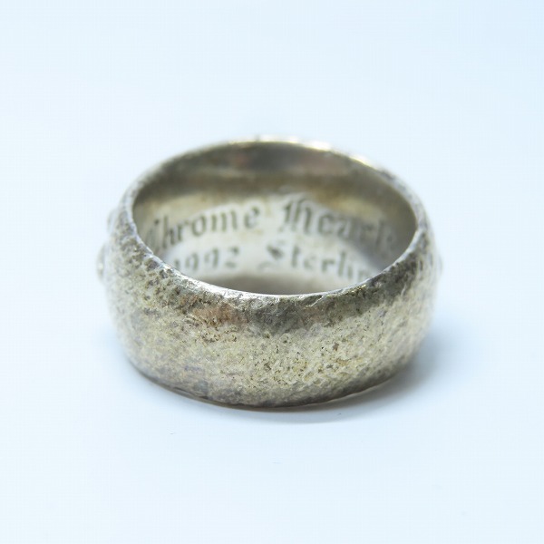 実際に弊社で買取させて頂いたCHROME HEARTS/クロムハーツ FLRL CRS/フローラルクロス リング 18号の画像 3枚目