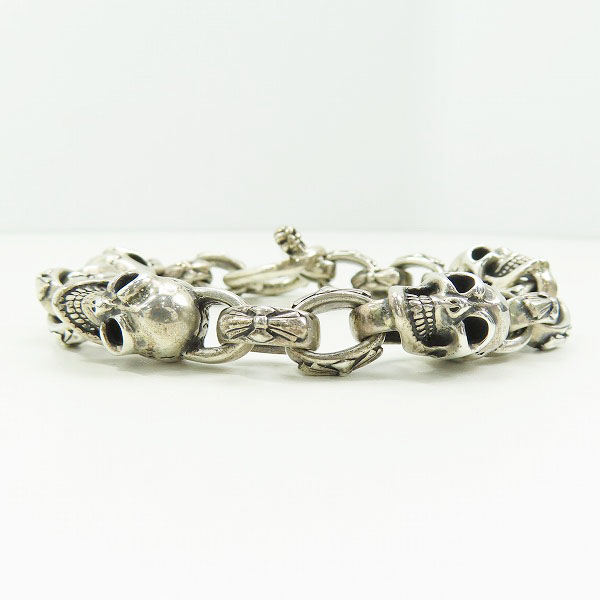 実際に弊社で買取させて頂いたBWL/BILL WALL LEATHER/ビルウォールレザー Immortal Cross Link/G.L.S. w/Skull T-Bar Bracelet/ブレスレットの画像 3枚目
