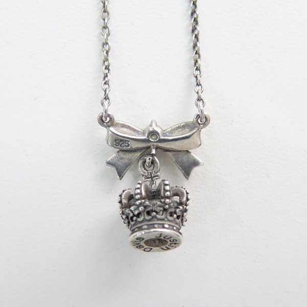 実際に弊社で買取させて頂いたJustin Davis/ジャスティンデイビス PETIT FADEIT リボン クラウン ネックレスの画像 2枚目