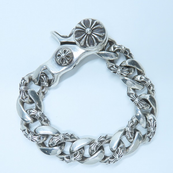 実際に弊社で買取させて頂いたCHROME HEARTS/クロムハーツ ファンシーチェーン クリップ ブレスレット 13リンクの画像 3枚目