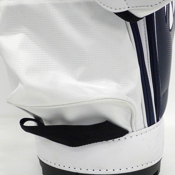 実際に弊社で買取させて頂いたTaylorMade/テーラーメイド KY321 9型 5分割トゥルーライト キャディバッグ ホワイトｘネイビーｘレッドの画像 5枚目