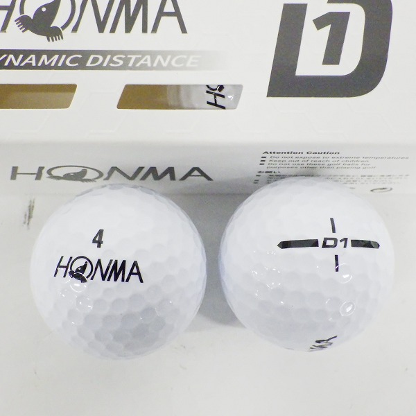 実際に弊社で買取させて頂いた【未使用】HONMA/ホンマ D1・plus・SPEEDMONSTER  DYNAMIC DISTANCE ゴルフボール ホワイト 5スリーブ/計15個 の画像 2枚目