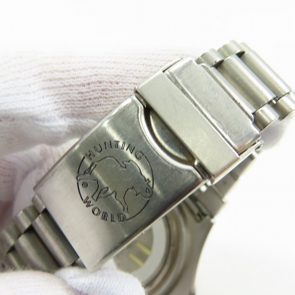 実際に弊社で買取させて頂いたHUNTING WORLD/ハンティングワールド  ムーンフェイズ 腕時計 【動作未確認】の画像 5枚目