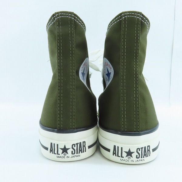 実際に弊社で買取させて頂いたCONVERSE/コンバース 日本製 CANVAS AS J HI キャンバス スニーカー カーキ/8の画像 1枚目
