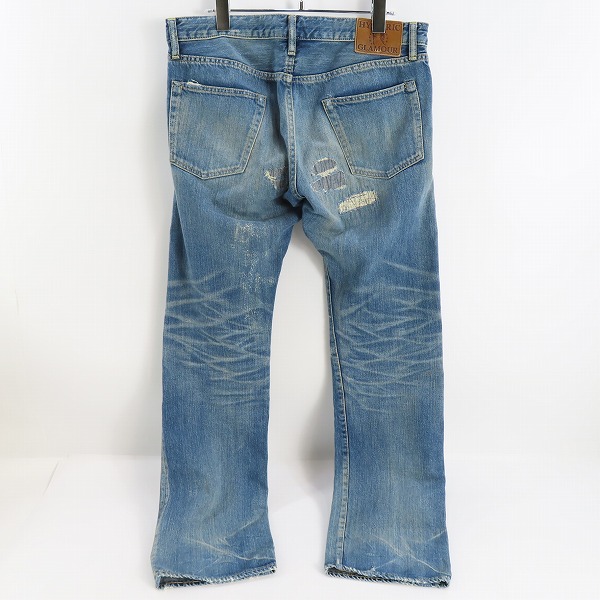 実際に弊社で買取させて頂いたHYSTERIC GLAMOUR/ヒステリックグラマー リペア加工 スタッズ付デニムパンツ 0211AP08/34の画像 1枚目