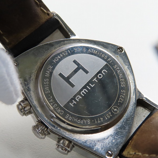 実際に弊社で買取させて頂いたHAMILTON/ハミルトン VENTURA/ベンチュラ メタルベルト ウォッチ/腕時計 H244121【動作未確認】の画像 4枚目