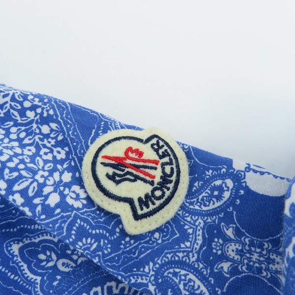 実際に弊社で買取させて頂いた【JPタグ】MONCLER/モンクレール  ペイズリー柄 半袖シャツ I20912F00003 XLの画像 8枚目
