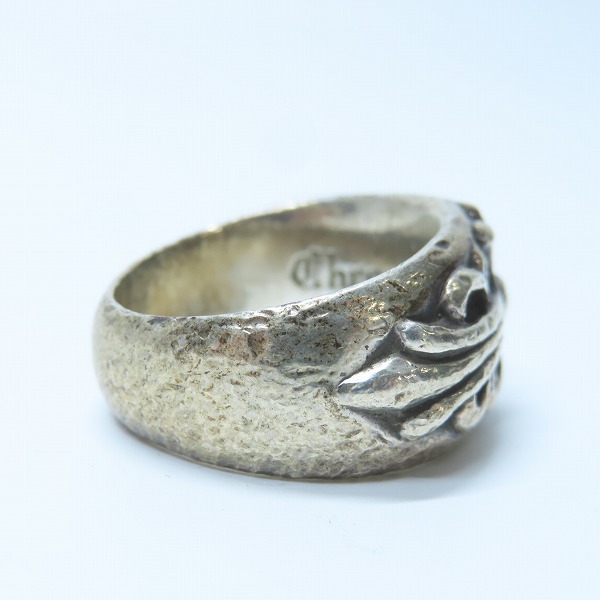 実際に弊社で買取させて頂いたCHROME HEARTS/クロムハーツ FLRL CRS/フローラルクロス リング 18号の画像 4枚目