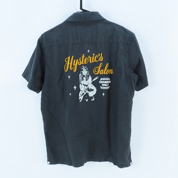 実際に弊社で買取させて頂いたHYSTERIC GLAMOUR/ヒステリックグラマー MEMBERS ONLY プリント 刺繍 ボーリング シャツ 0241AH11/Mの画像 1枚目