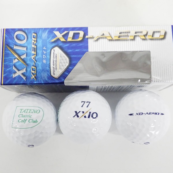実際に弊社で買取させて頂いた【未使用/オウンネーム】DUNLOP/ダンロップ XXIO/ゼクシオ XD-AERO,SUPER XD,Premium ゴルフボール 計1ダースの画像 1枚目
