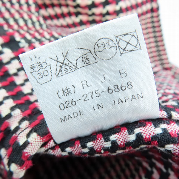 実際に弊社で買取させて頂いたRJB FLAT HEAD/フラットヘッド グレンチェック ネルシャツ/40の画像 4枚目