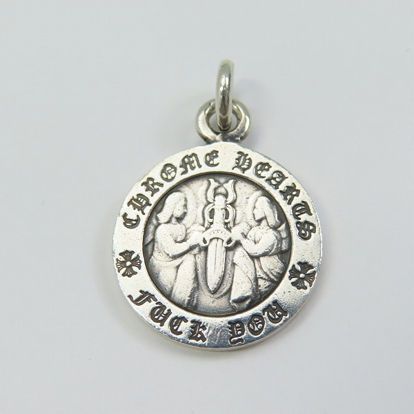 実際に弊社で買取させて頂いたCHROME HEARTS/クロムハーツ エンジェルメダルチャームV1 FUCK YOUの画像 1枚目