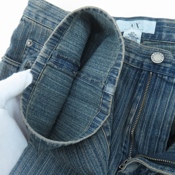 実際に弊社で買取させて頂いたARMANI EXCHANGE/アルマーニエクスチェンジ ストレートデニム パンツ/30の画像 4枚目