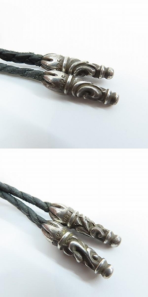 実際に弊社で買取させて頂いたCHROME HEARTS/クロムハーツ ダブルCHプラス クロス チャーム ネックレス w/レザーブレードの画像 8枚目