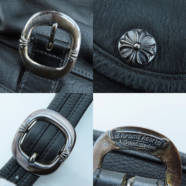 実際に弊社で買取させて頂いた【インボイス付き】CHROME HEARTS/クロムハーツ レザー ソフトショルダーバッグの画像 6枚目
