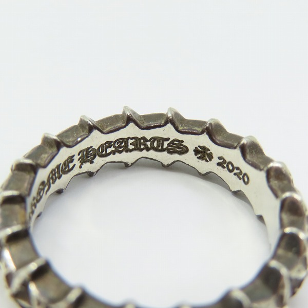 実際に弊社で買取させて頂いたCHROME HEARTS/クロムハーツ TINY 5POINT STARBAND/タイニー 5ポイント スターバンド リング 21.5号の画像 7枚目